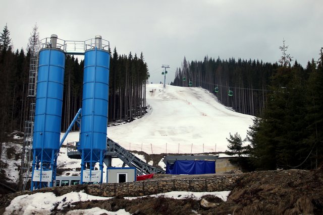 Das rumänische Skigebiet - bestehend aus einem Lift